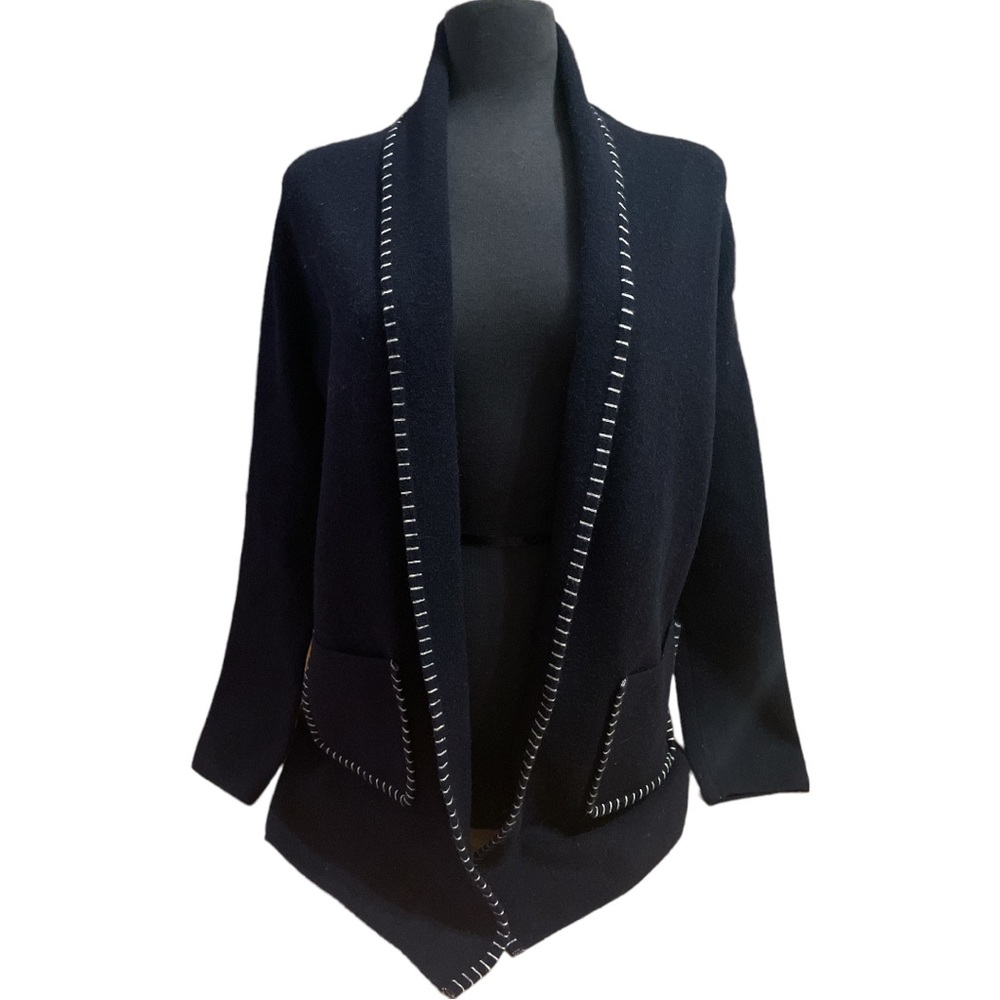 Navy Blue Open Cardigan